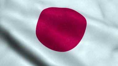 Japonya bayrağı sallayarak animasyon döngü sorunsuz