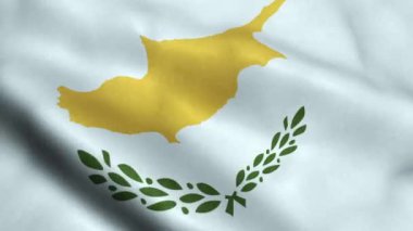 Kıbrıs bayrağı sallayarak animasyon döngü sorunsuz