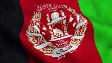 Afganistan bayrağı sallayarak animasyon döngü sorunsuz