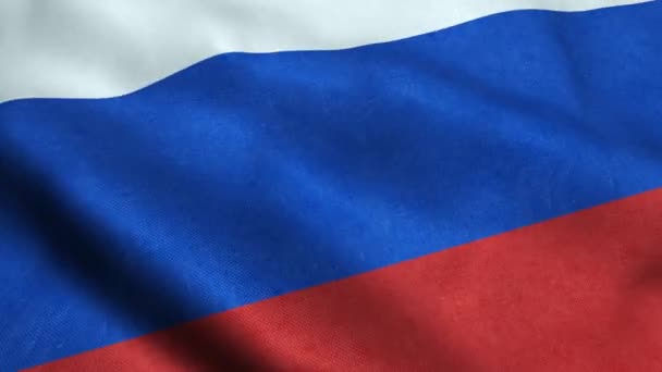 Russland Flagge Nahtlose Schleife Winkende Animation — Stockvideo