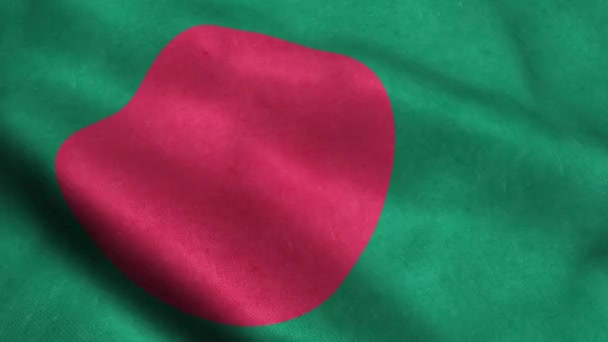 Bangladesh Bandera Seamless Looping Waving Animation — Vídeo de stock