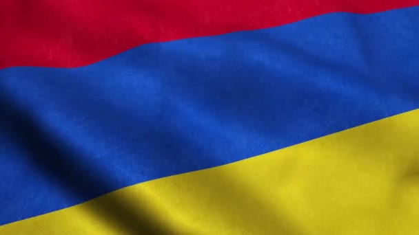 Прапор Вірменії Безшовні Циклічного Відтворення Розмахуючи Анімації — стокове відео