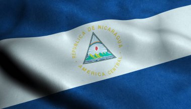 Nikaragua 3 boyutlu bayrak sallıyor