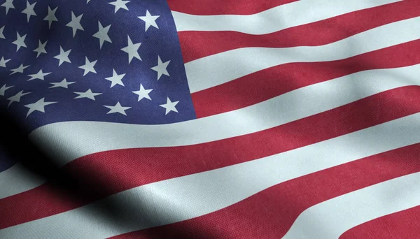 Amerika Birleşik Devletleri 3D bayrağı sallıyor