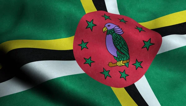 Bandeira Acenar Dominica — Fotografia de Stock