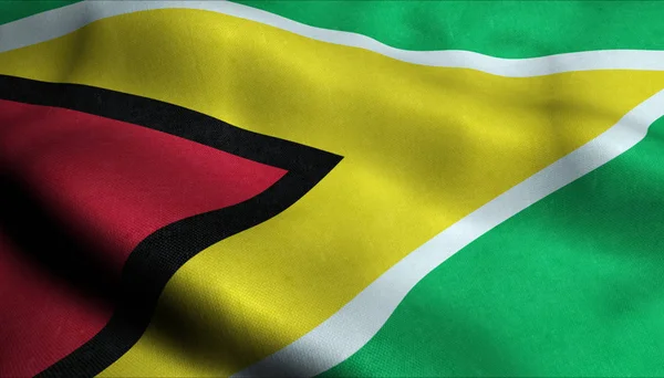 Bandiera Sventolante Guyana — Foto Stock