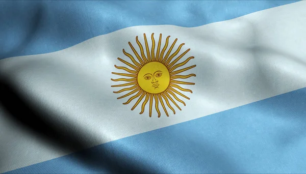 Argentinien Schwenkt Flagge — Stockfoto