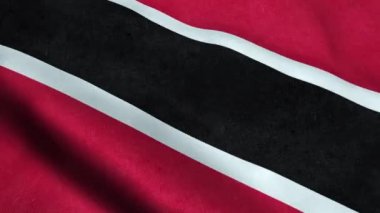 Trinidad ve Tobago bayrağı Dikişsiz Loop sallama animasyon