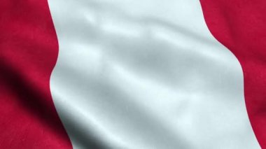 Peru bayrağı Dikişsiz looping animasyon sallayarak