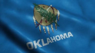 Oklahoma Bayrağı Devlet Dikişsiz Looping Sallanan Animasyon