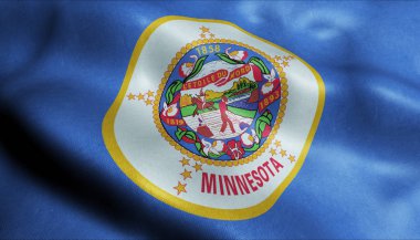 3d Minnesota Dalgalı Bayrak Devlet