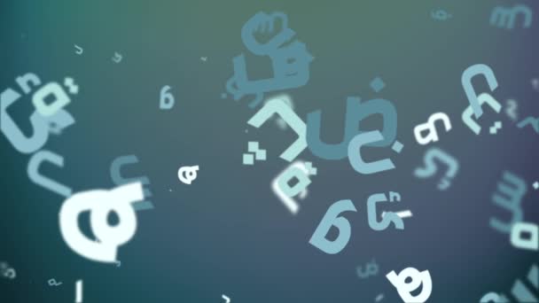 Random Arabic Alphabet Particles Background Loop