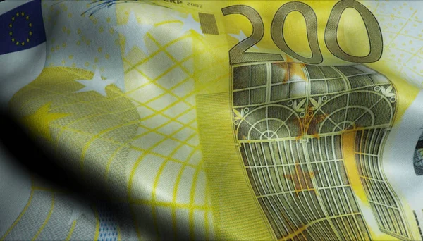 Crumpled Two Hundred Euro Bill Banknote Obverse — Stock Photo, Image