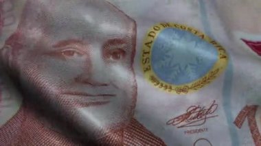 Dalgalı Kosta Rika Kolon Banknot Para