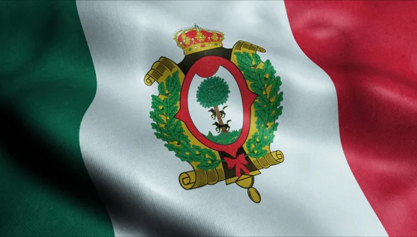 Durango City Flag Country Mexico Closeup View Rendering — Stock Photo, Image