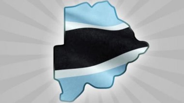 Harita ve Botsvana Dikişsiz Döngü bayrağı