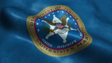 Amerika Birleşik Devletleri Mareşaller Bölümü Hizmet Dikişsiz Looping Sallanan Animasyon Bayrağı