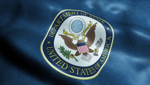 Bandeira Departamento Estado Dos Estados Unidos Agency Seamless Looping — Fotografia de Stock