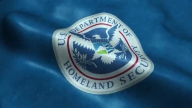 Amerika Birleşik Devletleri İç Güvenlik Bakanlığı Bakanlığı Dikişsiz Looping Sallanan Animasyon Bayrağı