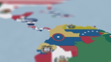 Alan sığ derinliği ve El Salvador odaklanmak ile Kuzey Amerika Dünya dünya haritası