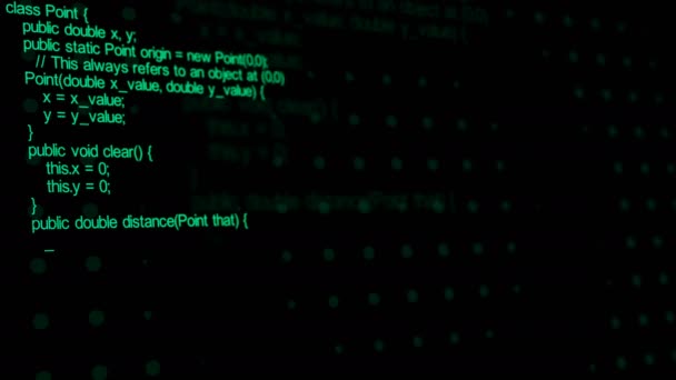 Pantalla Código Computadora Escritura — Vídeo de stock