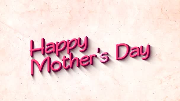 Szczęśliwy Dzień Matki Tekst Tło — Wideo stockowe