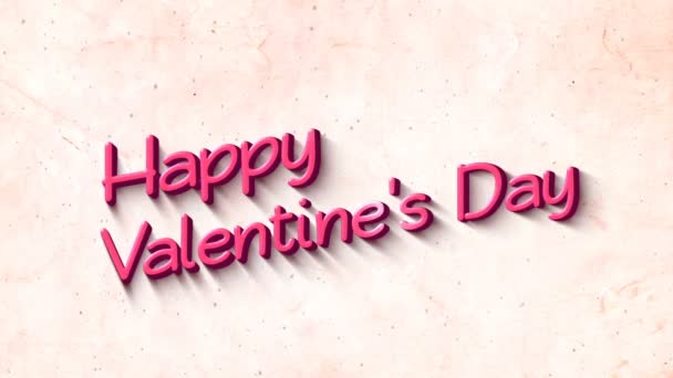 Feliz Día San Valentín Fondo Texto — Vídeo de stock