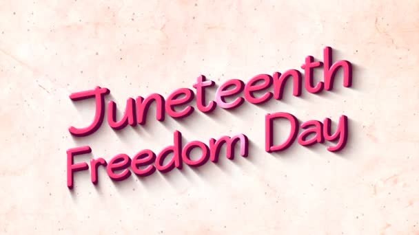 Juneteenth Independence Day Freedom Emancipation Day — Stock Video