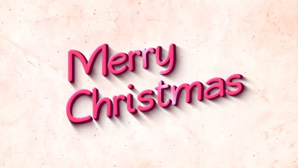 Merry Christmas Tekst Achtergrond — Stockvideo