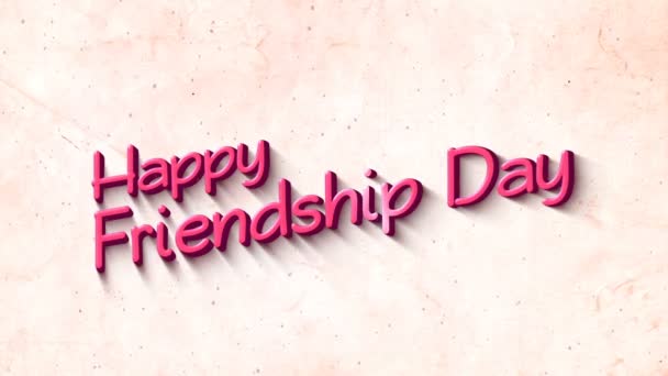 Happy Friendship Day Tekst Achtergrond — Stockvideo