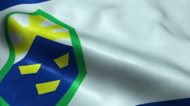 Colorado Springs Bayrağı Usa Şehri Kusursuz Dalgalanan Dalgalanma Animasyonu