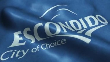 Escondido Usa Şehri Bayrağı Kusursuz Dalgalanma Canlandırması