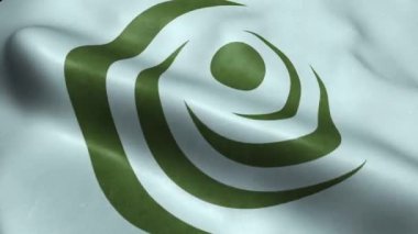 Gilbert Usa Şehri Bayrağı Kusursuz Döngüsüz Dalgalanma Animasyonu.