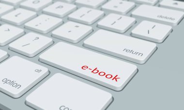 E-kitap kelime anahtarlı bilgisayar klavyesi