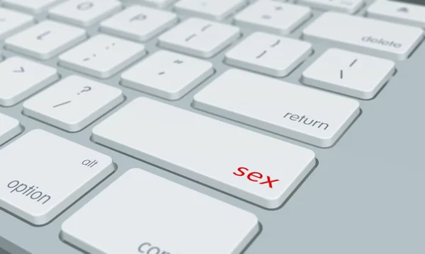 Teclado Computador Com Chave Palavra Sexo — Fotografia de Stock