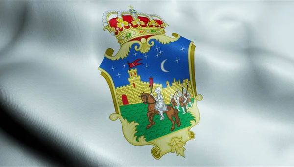 Ilustracja Machającej Flagi Guadalajara Hiszpania Kraj — Zdjęcie stockowe