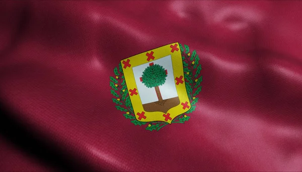 Illustratie Van Een Golvende Provincievlag Van Biskaje Spanje Land — Stockfoto
