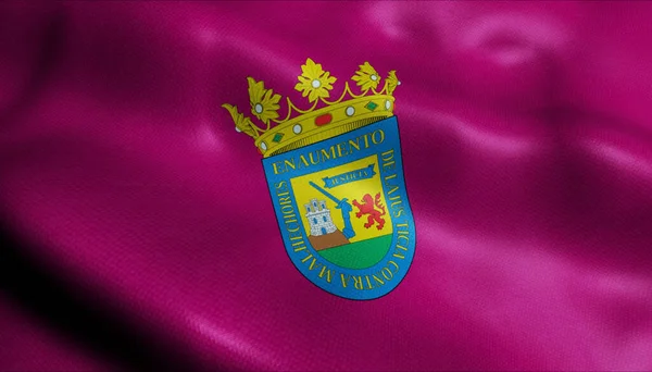 Illustratie Van Een Golvende Provincie Vlag Van Alava Spanje Land — Stockfoto