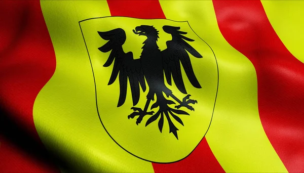 Illustrazione Una Bandiera Belga Mechelen Belgio — Foto Stock
