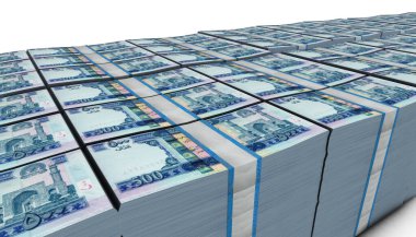 3D Görüntü: 500 AFN Afganistan para banknotu