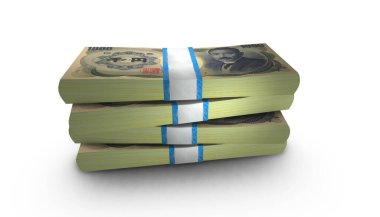3D Yığın 1000 Japon Yen Parası