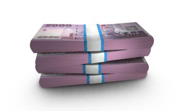 2000 Tiran Doları 'nın 3D Yığın Banknotu