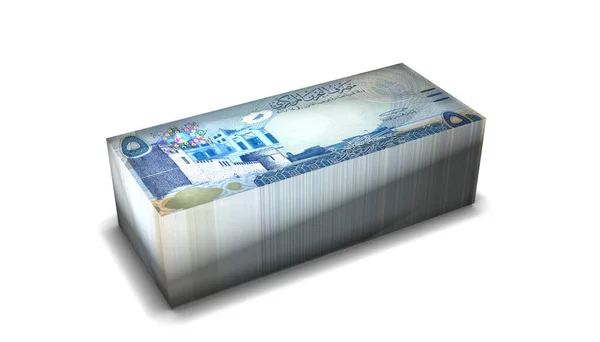 Банкноты Бахрейнского Динара Белом Фоне — стоковое фото
