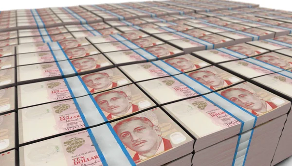 Büyük Singapur Doları Yığını — Stok fotoğraf