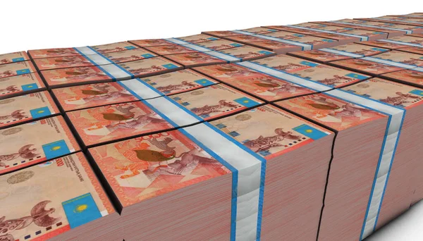 Montón 5000 Billetes Kazajstán Tenge Money — Foto de Stock