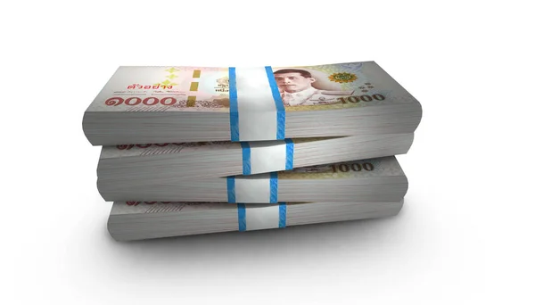 Stack Bankjegy 1000 Thaiföld Thai Baht Money — Stock Fotó