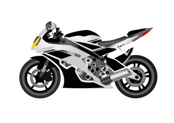 Мотоциклетний Спорт Білому Тлі Векторні Ілюстрації — стоковий вектор