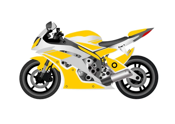 Deportes Moto Sobre Fondo Blanco Ilustración Vectorial — Vector de stock