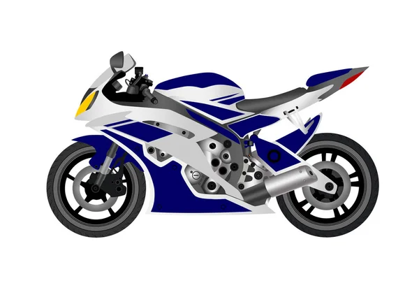 Deportes Moto Sobre Fondo Blanco Ilustración Vectorial — Archivo Imágenes Vectoriales