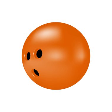 Beyaz arka plan üzerinde bowling topu. Vektör çizim.